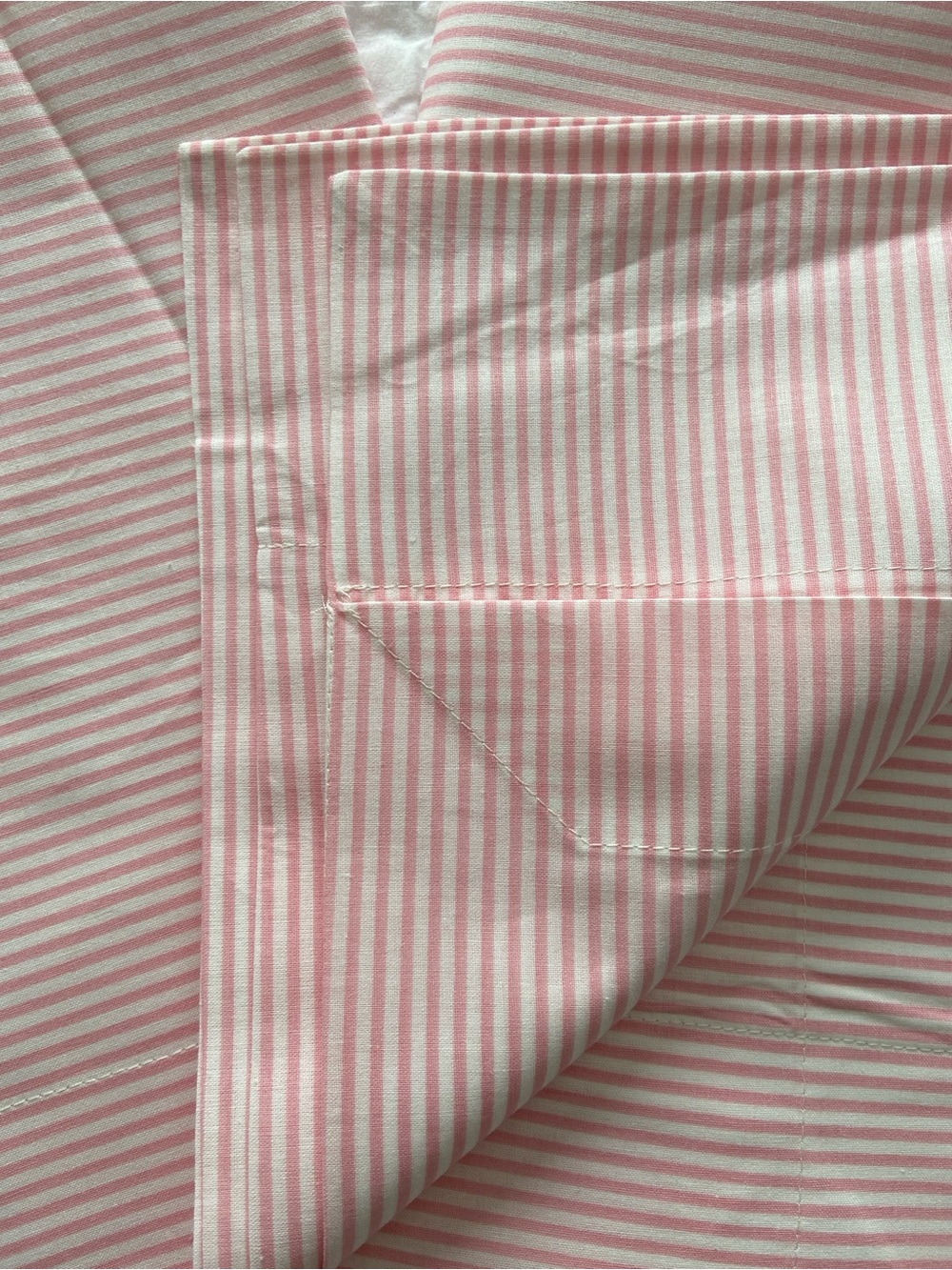 Tessitura Toscana Telerie King Set Sheets And Pillowcases Stripe Pink White NEW - Picture 8 of 14